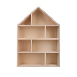 Etagère murale en bois Maison 30 x 43 x 8 cm - 8 compartiments
