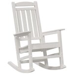 vidaXL Chaise Berçante de Jardin Blanche 70x92x107 cm HDPE