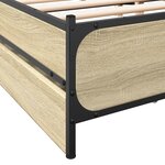 vidaXL Cadre de lit et tiroirs chêne sonoma 140x200 cm bois ingénierie