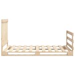 vidaXL Cadre de lit et tête de lit 100x200 cm bois de pin massif