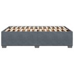vidaXL Cadre de lit gris foncé 120x190 cm velours