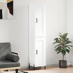 vidaXL Buffet haut Blanc 34 5x34x180 cm Bois d'ingénierie