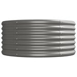 vidaXL Lit surélevé de jardin Acier enduit de poudre 620x80x36 cm gris