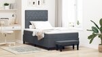 vidaXL Lit à ressorts avec matelas et banc gris foncé 120x190 cm en velours