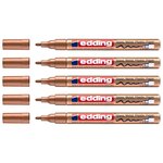 Marqueur Peinture Brillante 751 Cuivre Pointe Ronde 1-2 mm x 5 EDDING