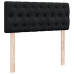 vidaXL Sommier à lattes de lit avec matelas Noir 120x200 cm Velours