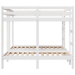 vidaXL Lit superposé triple blanc 140x200/70x140 cm bois de pin massif