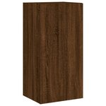 vidaXL Unités murales TV avec LED 4 Pièces chêne marron bois d'ingénierie