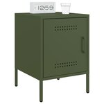 vidaXL Table de chevet vert olive 36x39x50 5 cm acier
