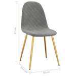 vidaXL Chaises à manger lot de 2 Gris clair Velours
