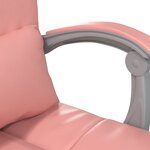 vidaXL Fauteuil de massage inclinable de bureau Rose Similicuir