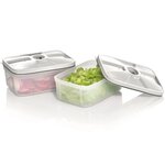 SEVERIN Lot 2 boites de conservation sans BPA avec valve de mise sous vide - Capacite 0,75 L - Preserve les saveurs