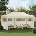 vidaXL Tente de réception pliable crème 3 x 6 m