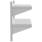 vidaXL Étagère murale à 2 niveaux 75x30x60 cm argenté acier inoxydable