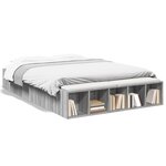 vidaXL Cadre de lit sonoma gris 120x190 cm bois d'ingénierie
