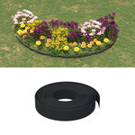 vidaXL Bordures de jardin 3 Pièces noir 10 m 10 cm polyéthylène