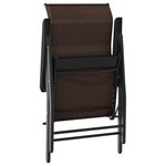 vidaXL Chaises pliables de jardin lot de 8 marron résine tressée