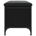 vidaXL Banc de rangement noir 62x42x45 cm bois d'ingénierie