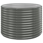 vidaXL Lit surélevé de jardin Acier enduit de poudre 100x100x68cm gris