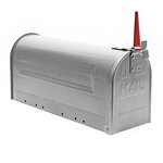Boîte aux lettres Us mailbox design américain gris argenté boite à lettres avec drapeau
