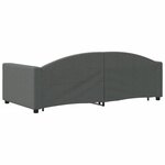 vidaXL Lit de jour avec lit gigogne gris foncé 90x190 cm tissu