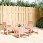 vidaXL Salon de jardin 4 Pièces bois massif douglas