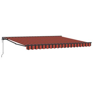 vidaXL Tissu de auvent orange et marron 350 x 250 cm Polyester
