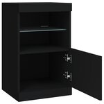 vidaXL Buffet avec lumières LED noir 41x37x67 cm