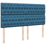 vidaXL Sommier à lattes de lit et matelas Bleu 200x200 cm velours