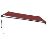 vidaXL Auvent rétractable automatique bordeaux 400x300 cm