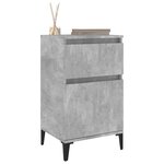 vidaXL Table de chevet gris béton 40x35x70 cm