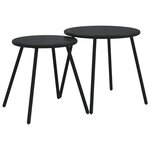 vidaXL Ensemble de meubles de balcon avec coussins 5 Pièces noir acier