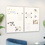 vidaXL Tableau blanc magnétique pliable 120x100x1 7 cm aluminium