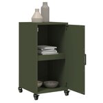vidaXL Buffet vert olive 36x39x72 cm acier laminé à froid