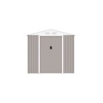 Abri de jardin en acier 4,07 m² - Kit d'ancrage inclus - Taupe