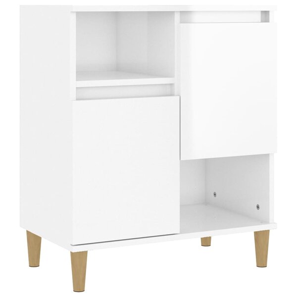 vidaXL Buffet Blanc brillant 60x35x70 cm Bois d'ingénierie