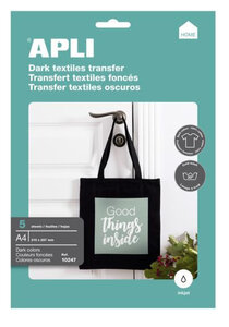 Papier Transfert A4 pour Vêtements colorés 5 feuilles