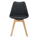 Lot de 6 chaises de salle à manger similicuir hêtre noir 03_0006782