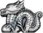 Monnaie en argent 1000 togrog g 31.1 (1 oz) millésime 2024 shaped lunar year great dragon