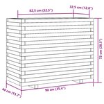 vidaXL Jardinière blanc 90x40x72 cm bois de pin massif