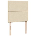 vidaXL Sommier à lattes de lit avec matelas Crème 80x200 cm Tissu