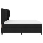Lit box spring vidaXL avec matelas noir 200x200 cm en tissu