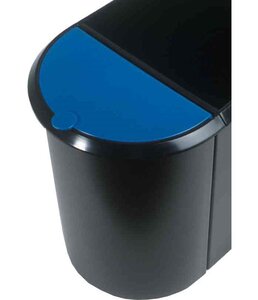 Couvercle pour corbeille à papier Duo-System H61039 Bleu HELIT