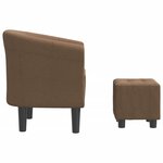 vidaXL Chaise cabriolet avec repose-pied marron tissu