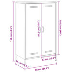 vidaXL Buffet haut rose 68x39x113 cm acier