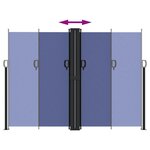 vidaXL Auvent latéral rétractable bleu 180x600 cm