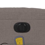 vidaXL Fauteuil de massage inclinable électrique Taupe Tissu