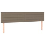 vidaXL Sommier à lattes de lit avec matelas Taupe 200x200 cm Tissu