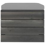 vidaXL Salon palette de jardin 2 Pièces avec coussins Bois de pin massif