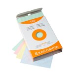 Étui De 100 Fiches - Bristol Quadrillé 5x5 Non Perforé 100x150mm - Couleurs Assorties - X 10 - Exacompta